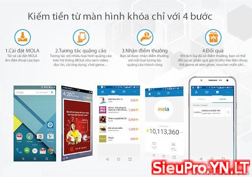 Mola - ứng dụng kiếm tiền trên điện thoại cho android