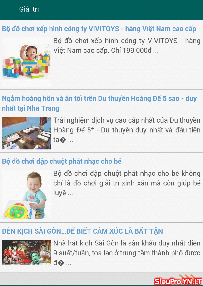 ứng dụng cập nhật Thông Tin Khuyến Mại cho android, ios